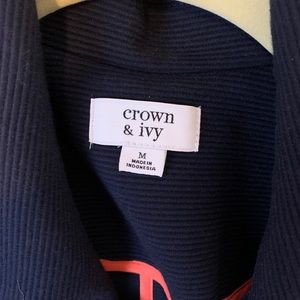 Navy cotton blend jacket